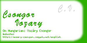 csongor vozary business card